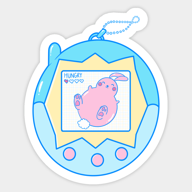 Tamagotchi- Fluffy bunny Sticker by Applemint